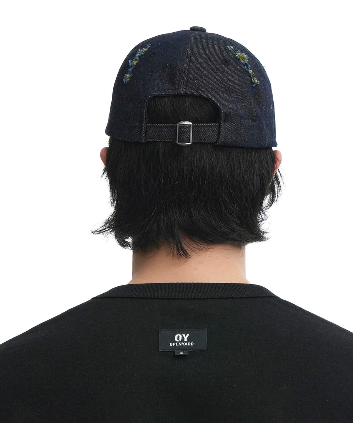 오픈야드(오와이)(OPENYARD(OY)) DESTROYED S.L DENIM CAP-BLUE