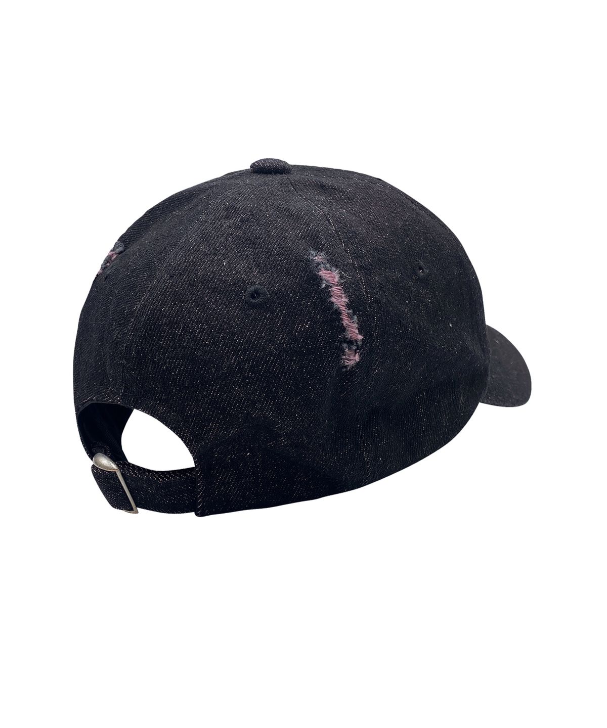 오픈야드(오와이)(OPENYARD(OY)) DESTROYED S.L DENIM CAP-BLACK