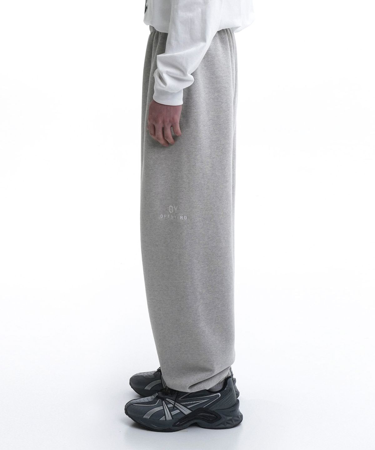 오픈야드(오와이)(OPENYARD(OY)) B.S LOGO SWEAT PANTS-GREY