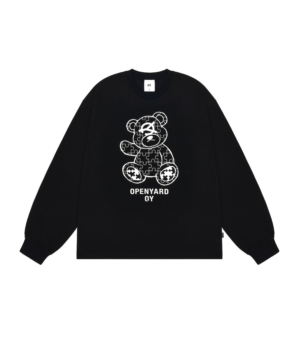 오픈야드(오와이)(OPENYARD(OY)) PUZZLE ODOLLY LONG SLEEVE-BLACK