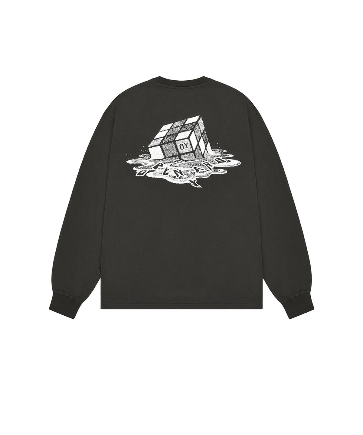 오픈야드(오와이)(OPENYARD(OY)) MELTING CUBE LONG SLEEVE-DUST GREY