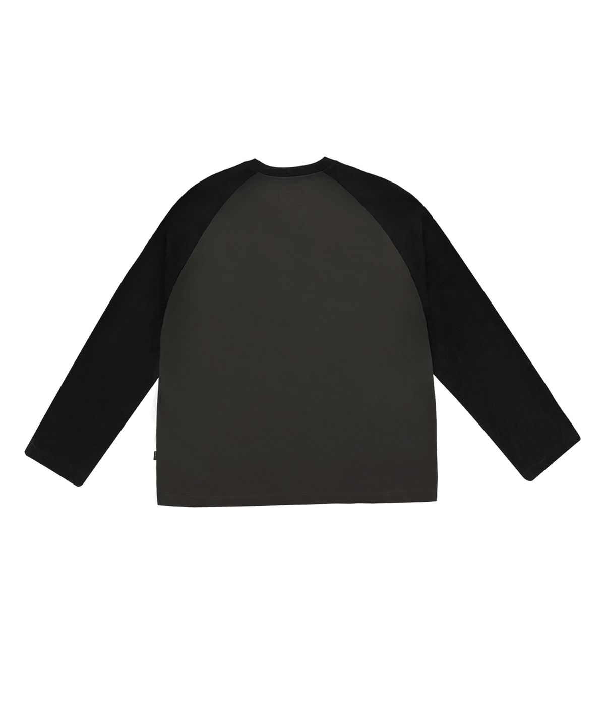 오픈야드(오와이)(OPENYARD(OY)) SKULL S.L RAGLAN LONG SLEEVE-DUST GREY/BLACK
