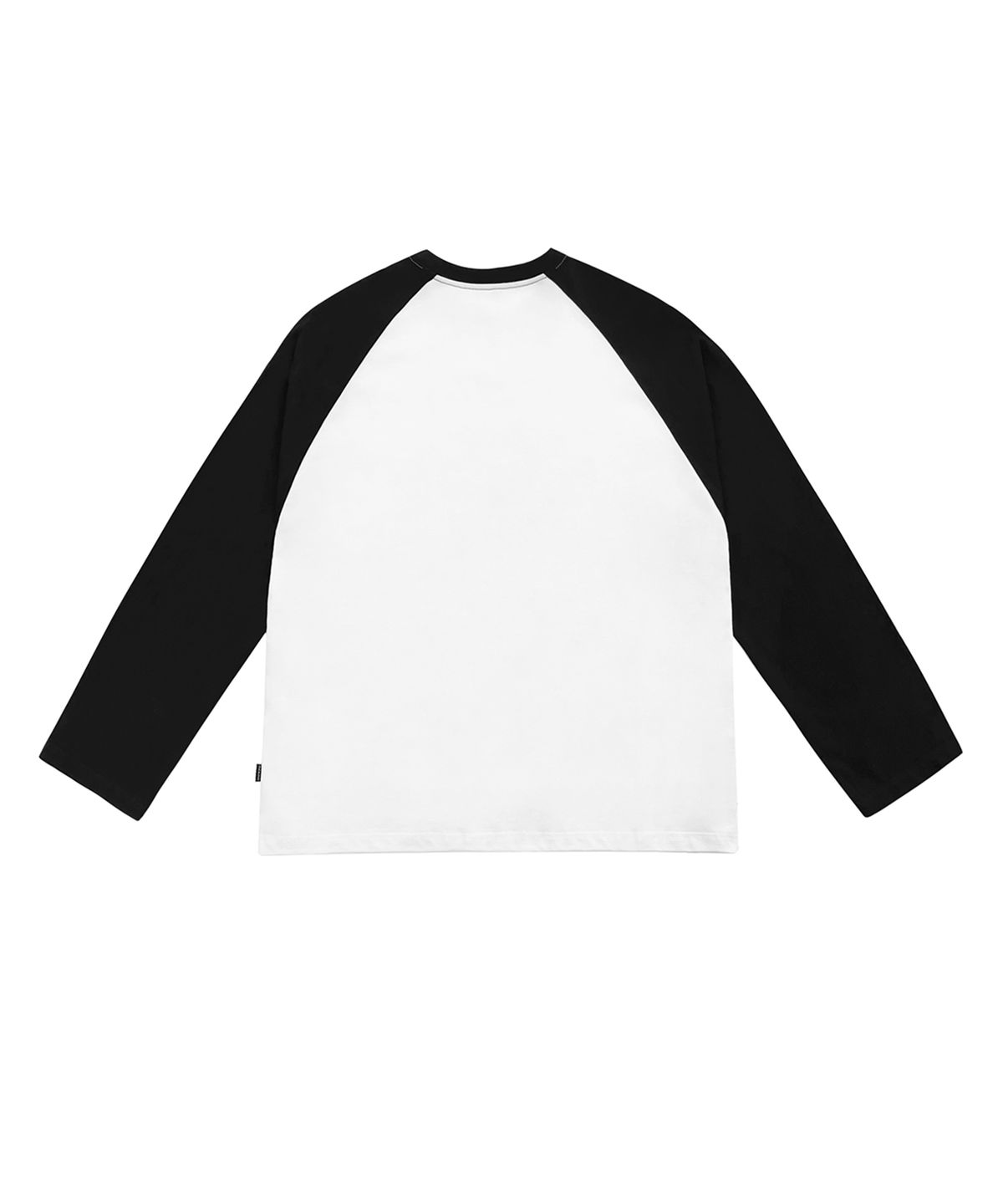 오픈야드(오와이)(OPENYARD(OY)) SKULL S.L RAGLAN LONG SLEEVE-WHITE/BLACK