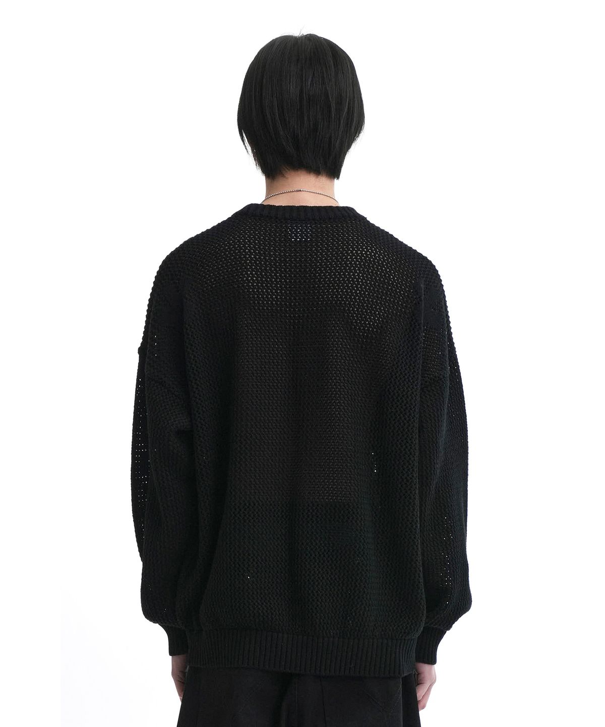 오픈야드(오와이)(OPENYARD(OY)) MESH OPYD KNIT-BLACK