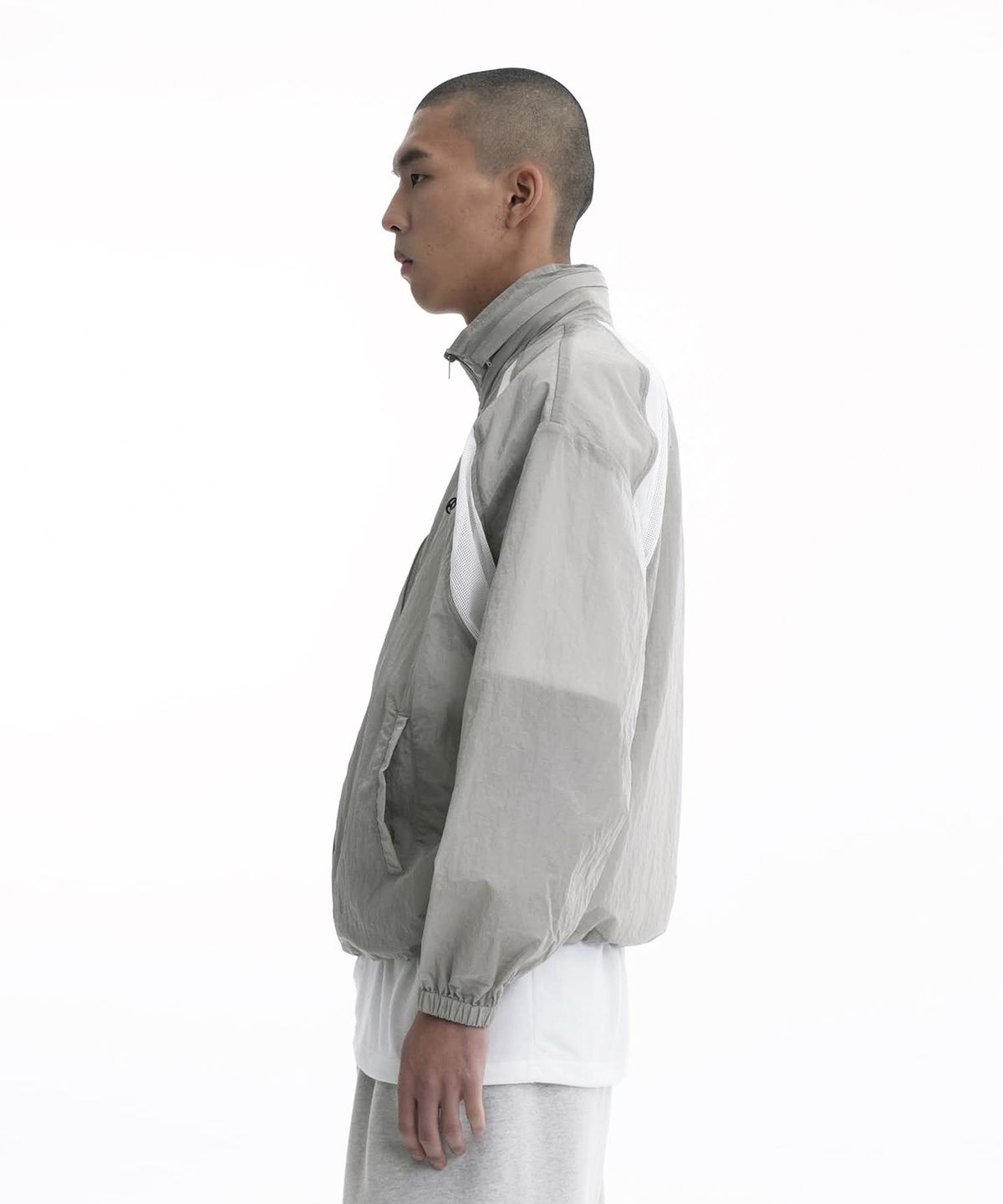 오픈야드(오와이)(OPENYARD(OY)) MESH HOODIE WIND BREAKER JAKCET-GREY