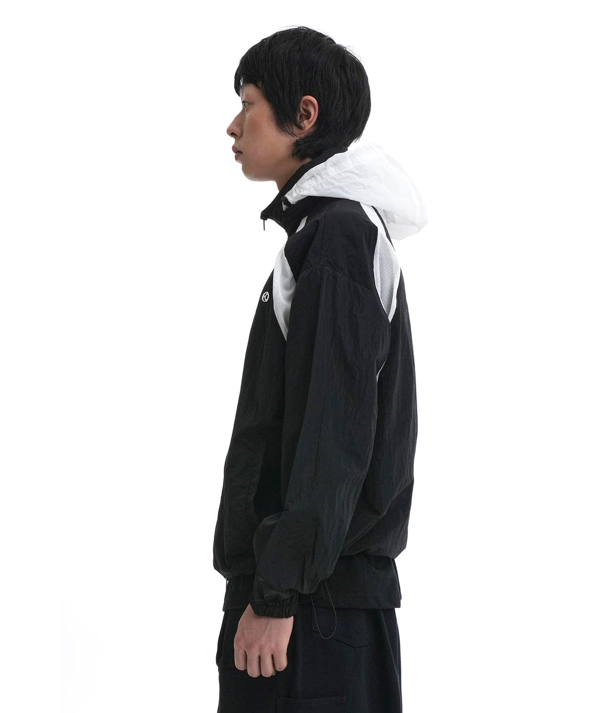 오픈야드(오와이)(OPENYARD(OY)) MESH HOODIE WIND BREAKER JAKCET-BLACK