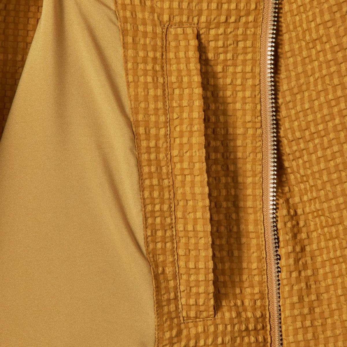브롬톤 런던(BROMPTON LONDON) SEERSUCKER SET FULL ZIP HOODIE - CAMEL (P242MJP532)