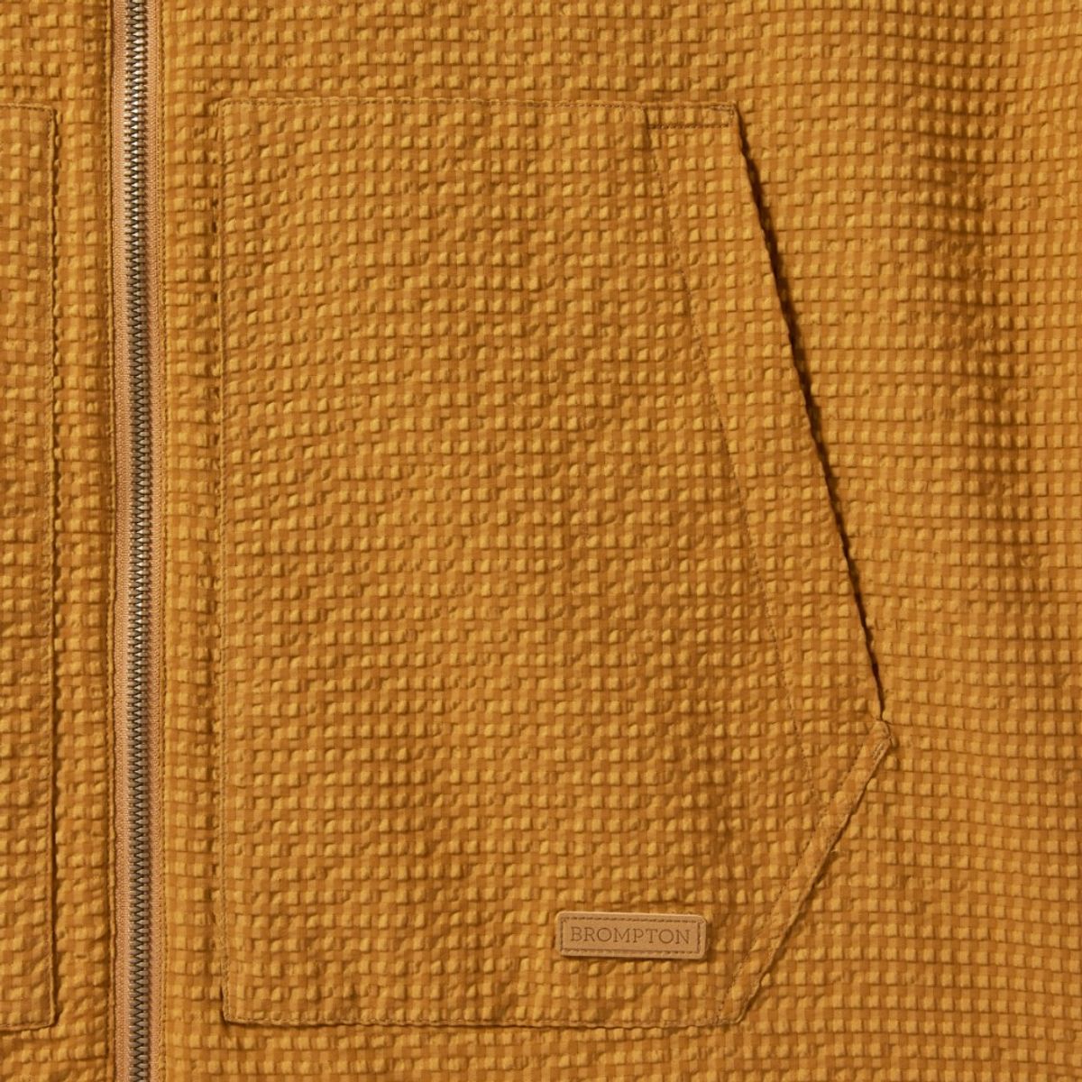 브롬톤 런던(BROMPTON LONDON) SEERSUCKER SET FULL ZIP HOODIE - CAMEL (P242MJP532)
