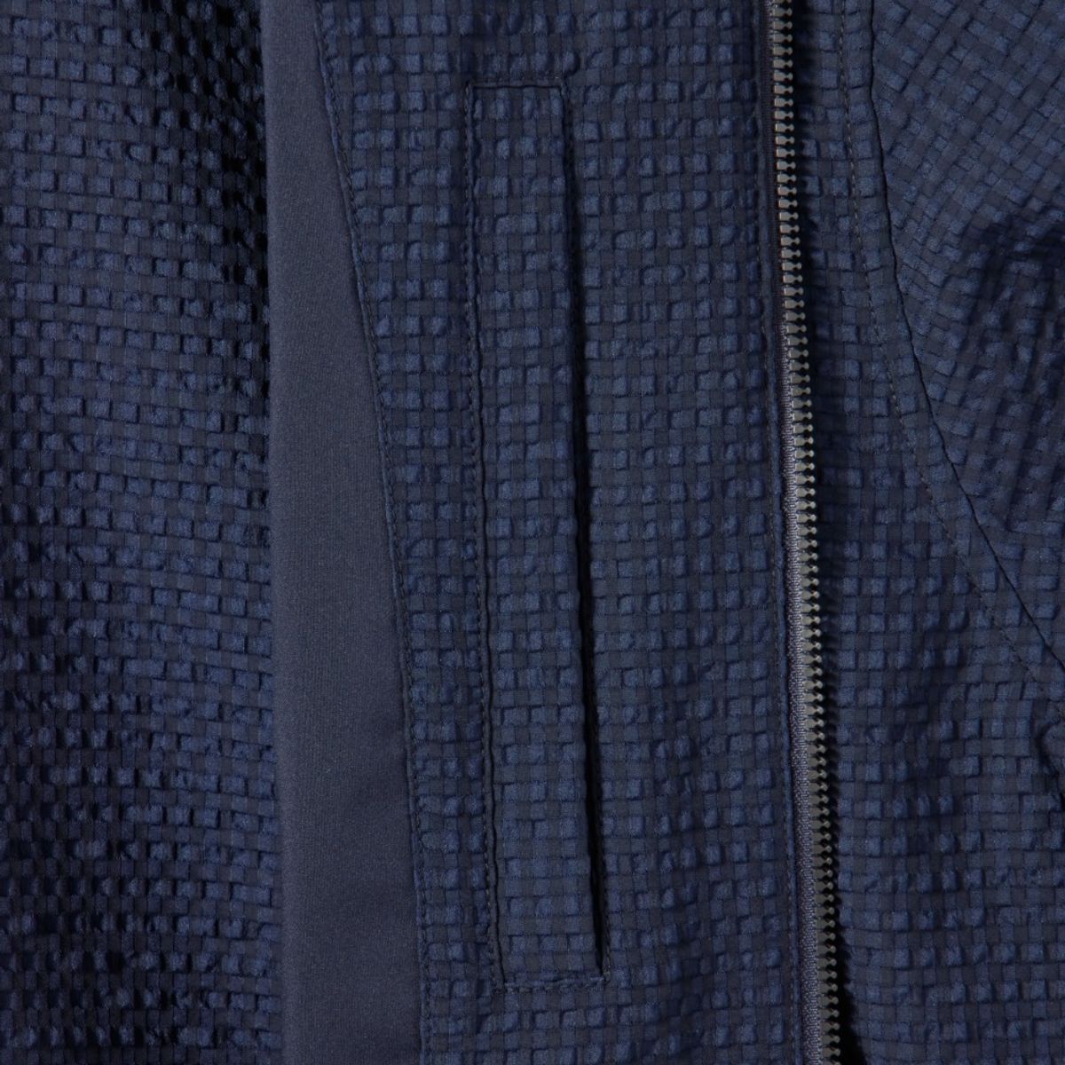 브롬톤 런던(BROMPTON LONDON) SEERSUCKER SET FULL ZIP HOODIE - NAVY (P242MJP532)