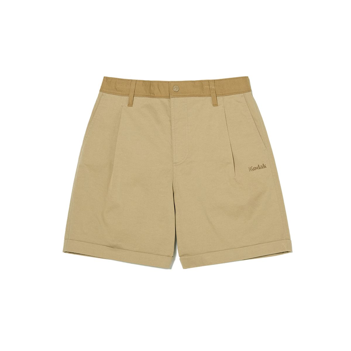 코닥(KODAK) 씨너리 컬러블럭 5부 버뮤다 팬츠 BEIGE