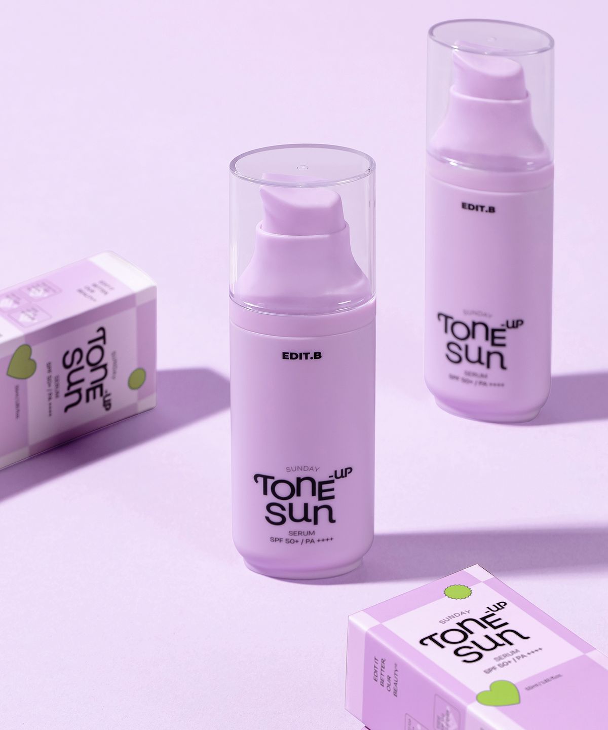 에딧비(EDITB) 선데이 보라 톤업 선 세럼 55ml [SPF50+/PA++++]