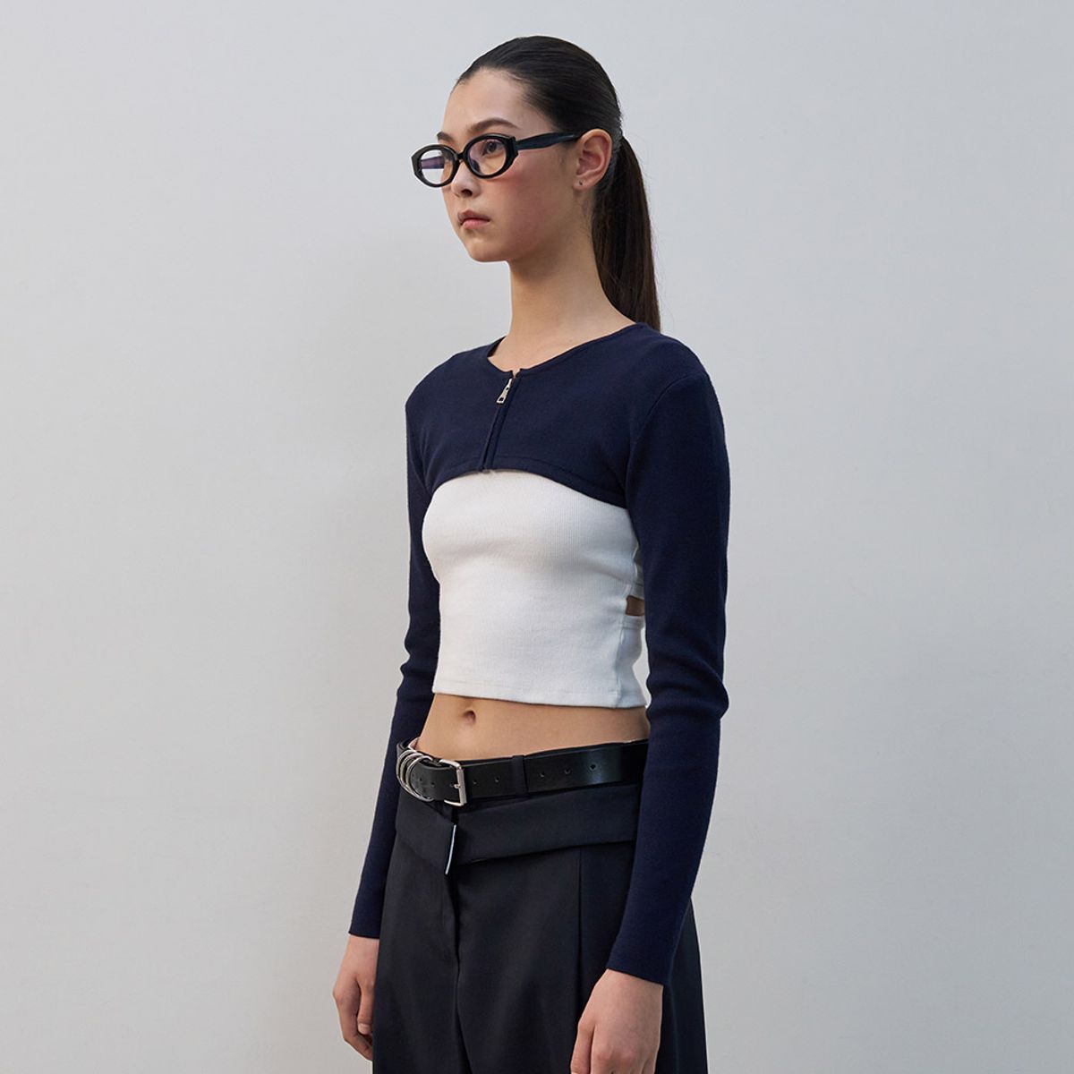 엘씨디씨티엠(LCDC™) ZIP-FRONT CROPPED BOLERO