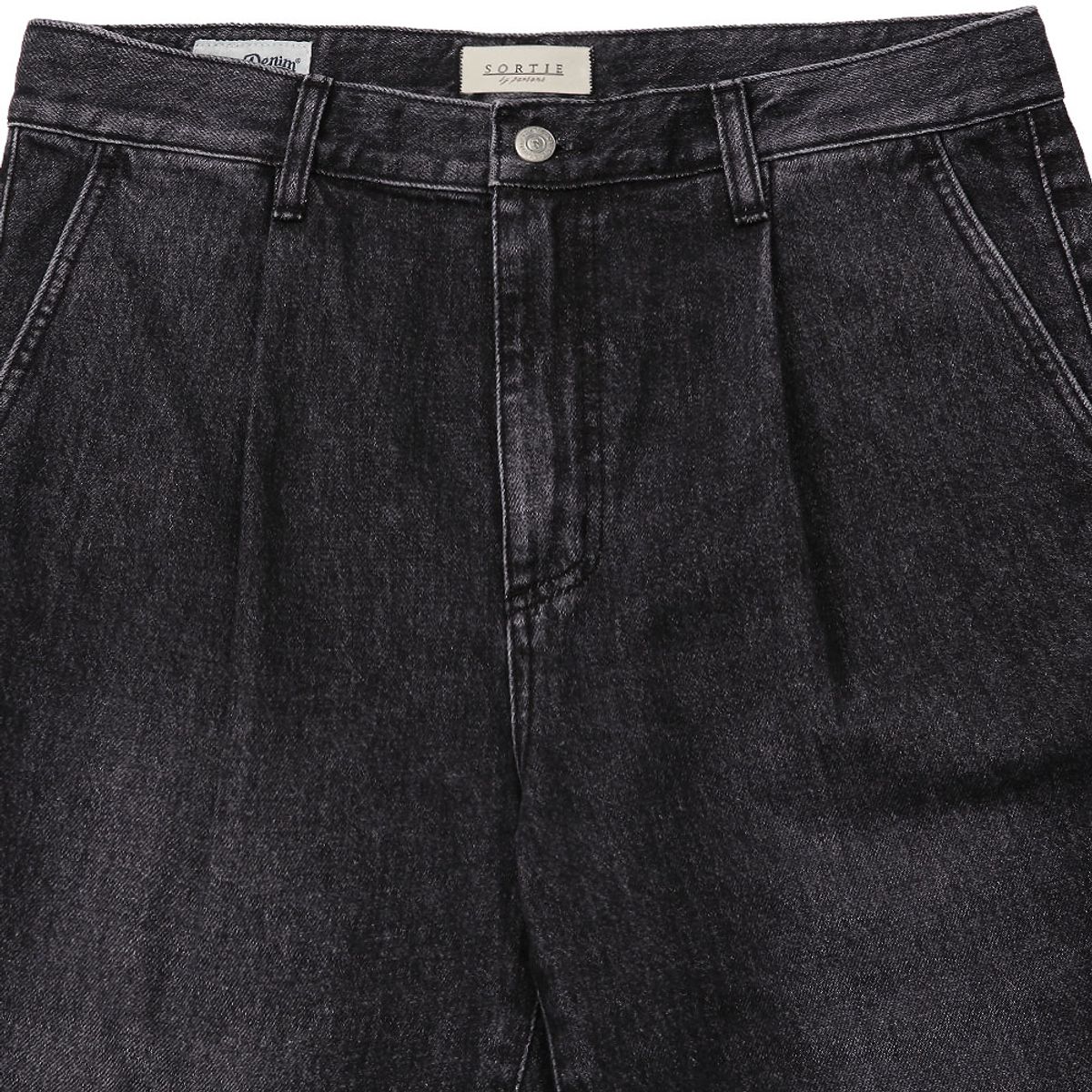 솔티(SORTIE) Cone denim Trucker Set-up (Black)