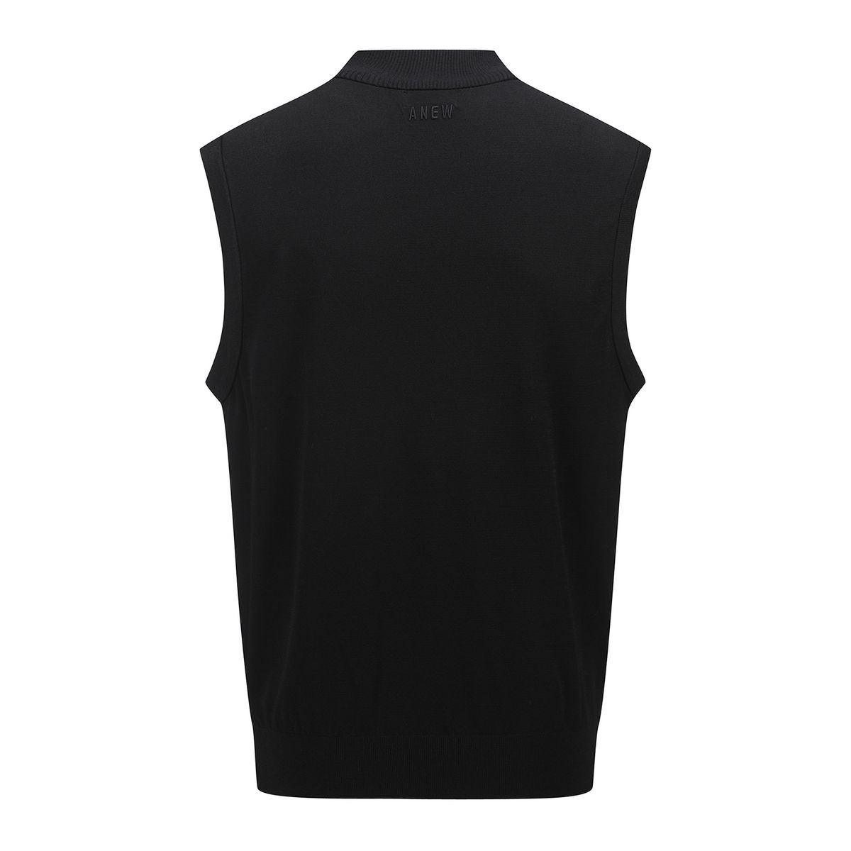 어뉴골프(ANEW GOLF) MEN WOVEN MIXED KNIT VEST_BK