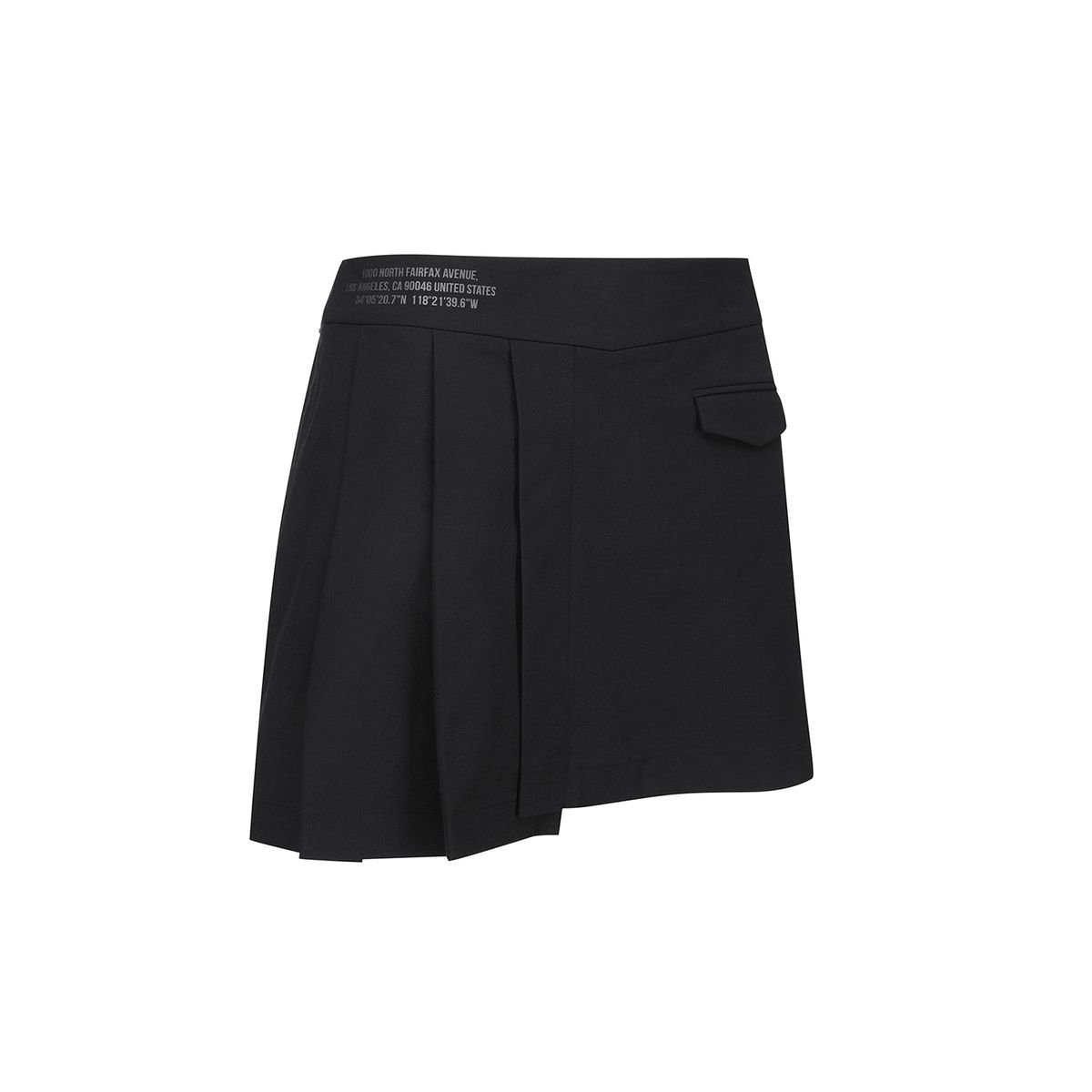 어뉴골프(ANEW GOLF) W UNBALANCED PLEATS SQ_BK