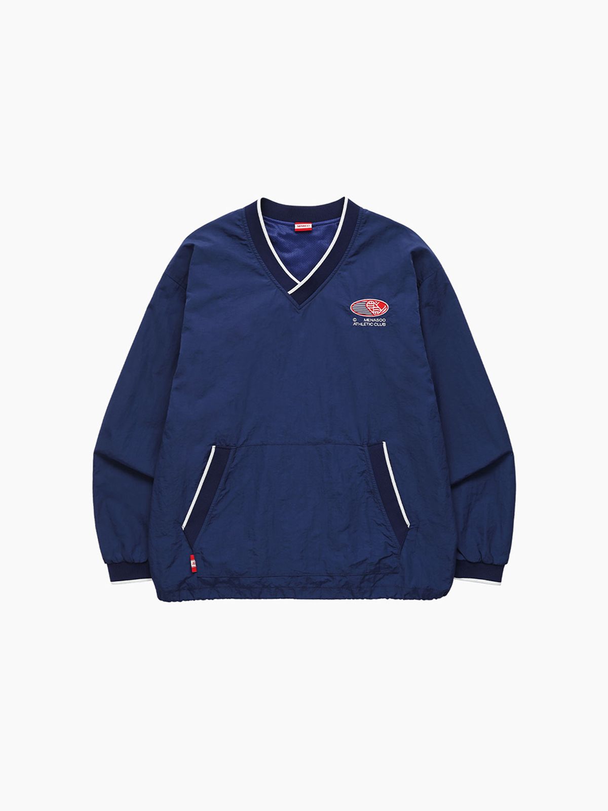 미나수(MENASOO) HEARTTRACK VNECK NYLON ANORAK JACKET_NAVY