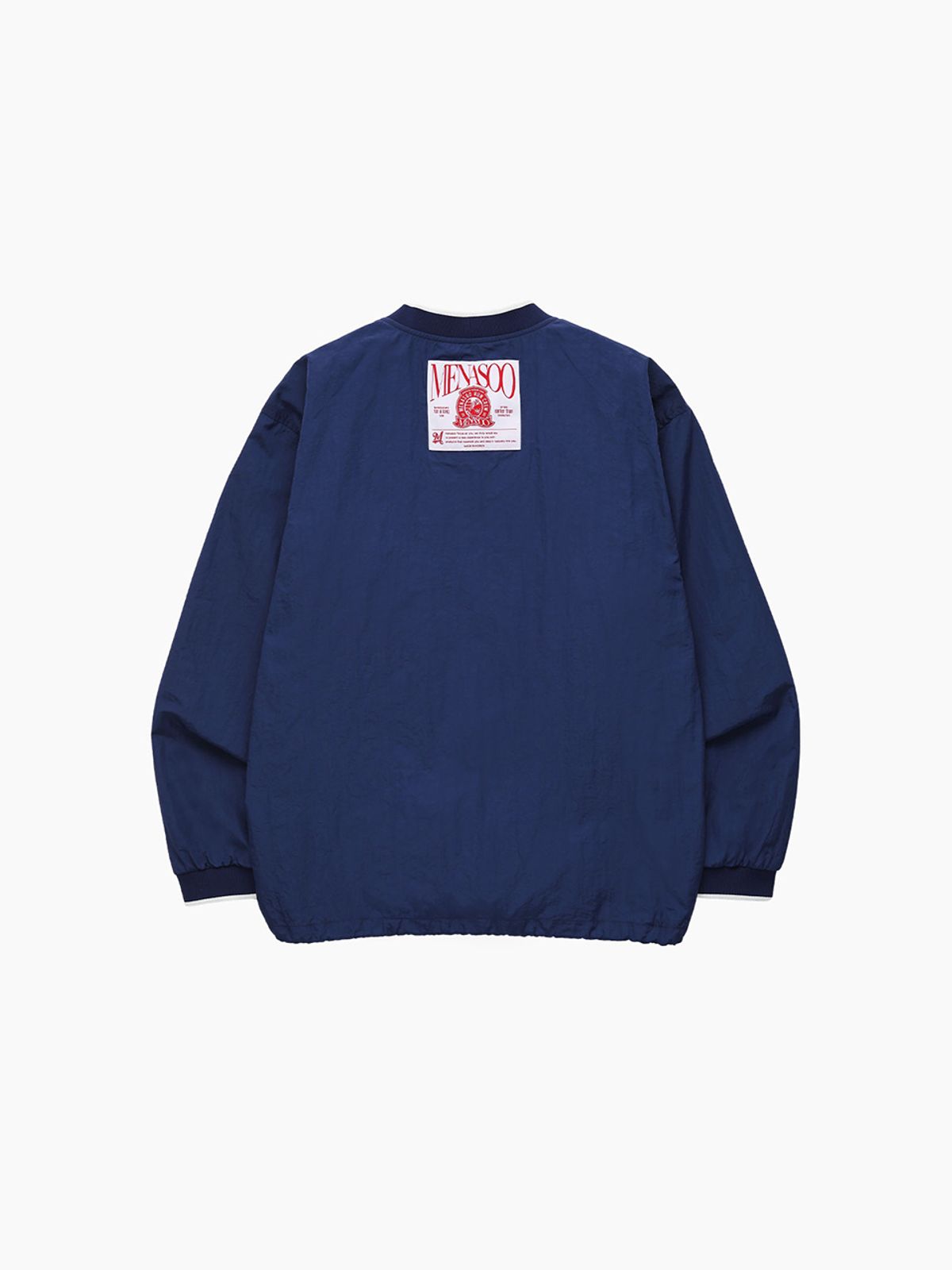미나수(MENASOO) HEARTTRACK VNECK NYLON ANORAK JACKET_NAVY
