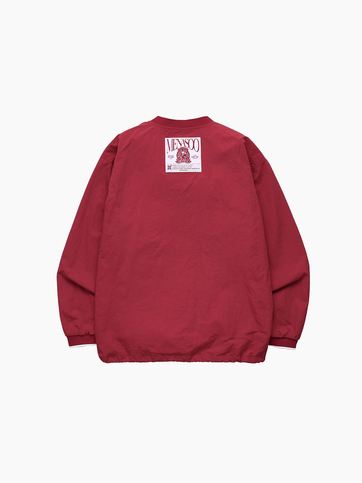 미나수(MENASOO) HEARTTRACK VNECK NYLON ANORAK JACKET_RED