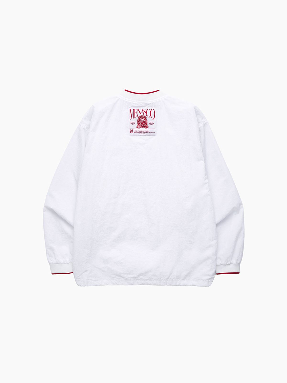 미나수(MENASOO) HEARTTRACK VNECK NYLON ANORAK JACKET_WHITE