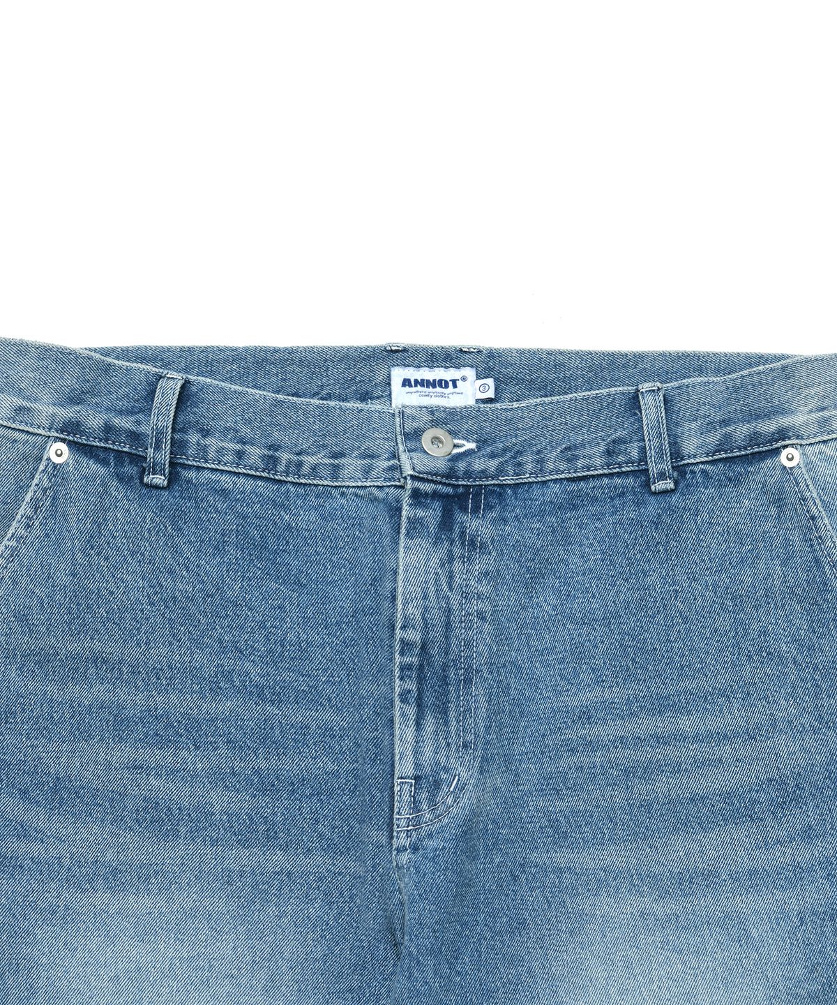 아노트(ANNOT) 브러쉬 카펜터 데님 팬츠 라이트블루