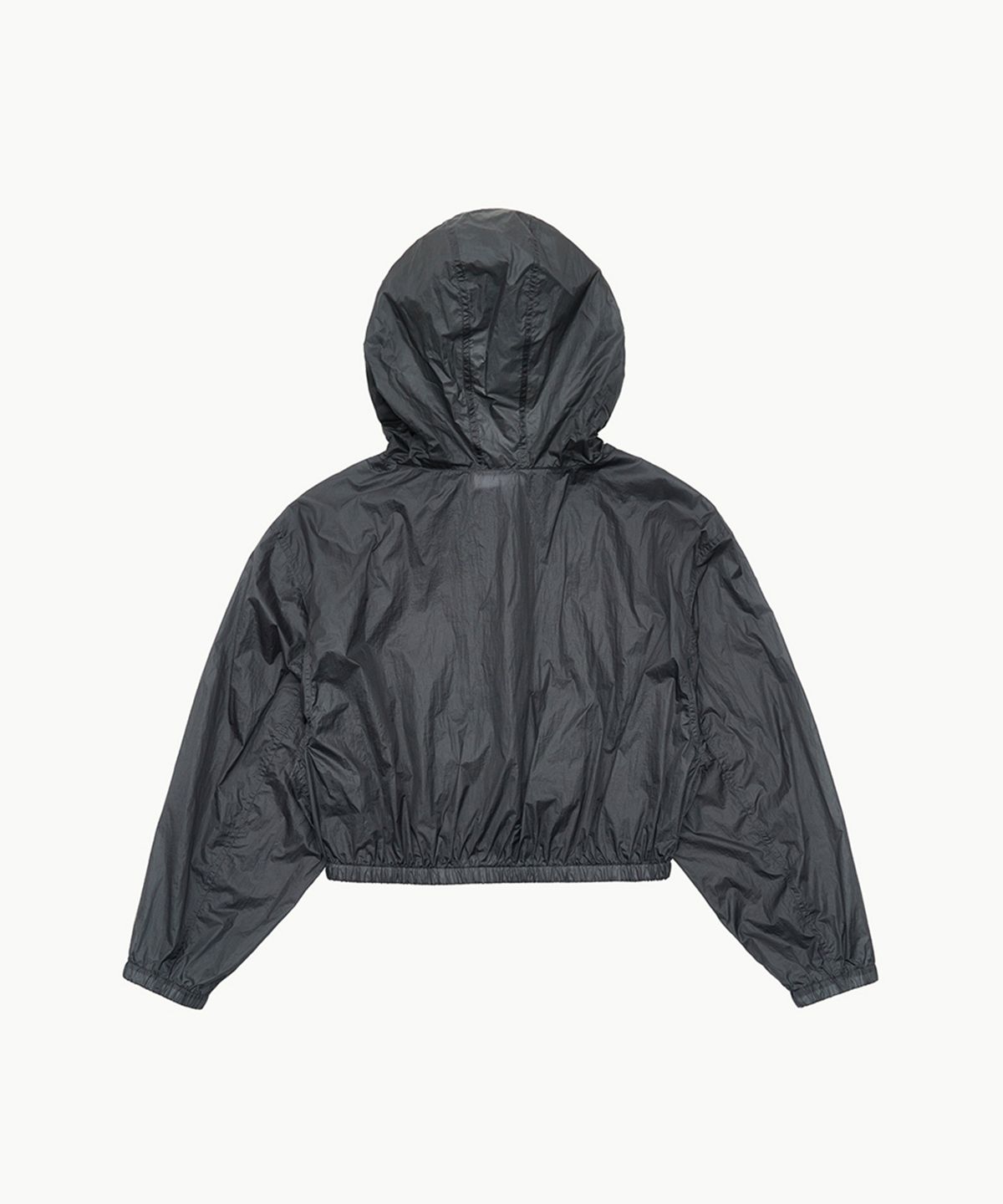 아모멘토(AMOMENTO) REVERSIBLE SHIRRING CROP HOODED JUMPER_NAVY