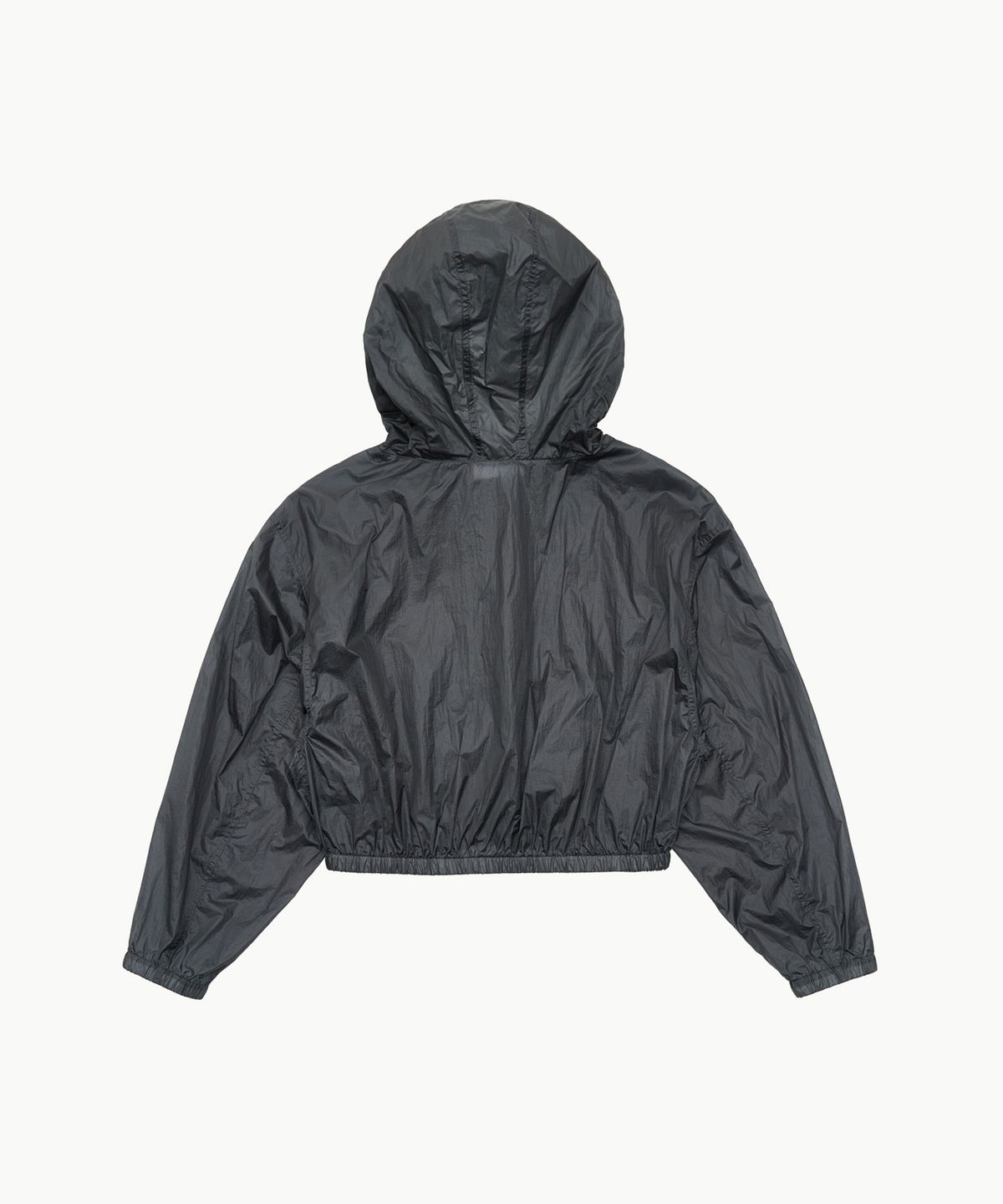 아모멘토(AMOMENTO) REVERSIBLE SHIRRING CROP HOODED JUMPER_NAVY