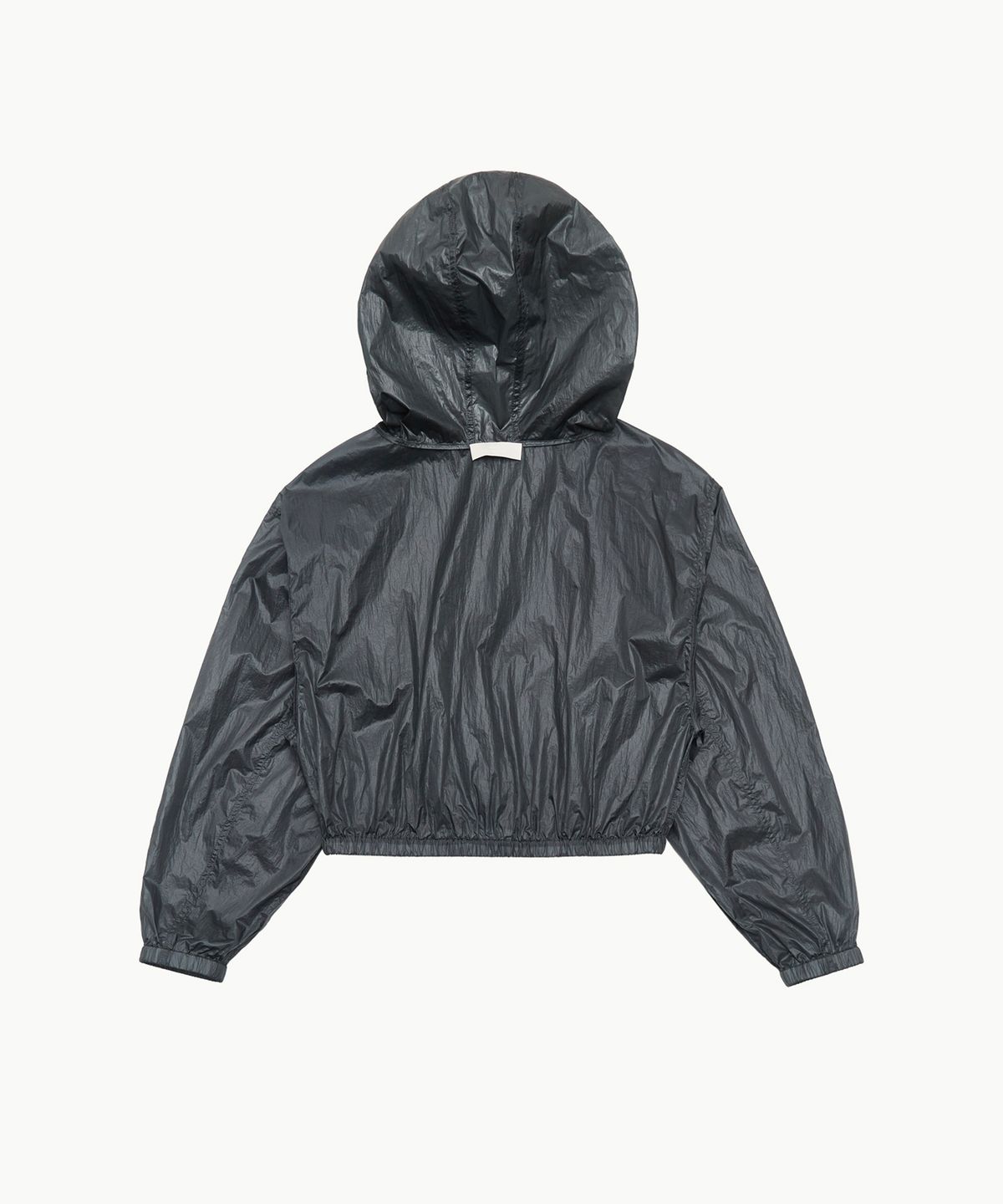 아모멘토(AMOMENTO) REVERSIBLE SHIRRING CROP HOODED JUMPER_NAVY