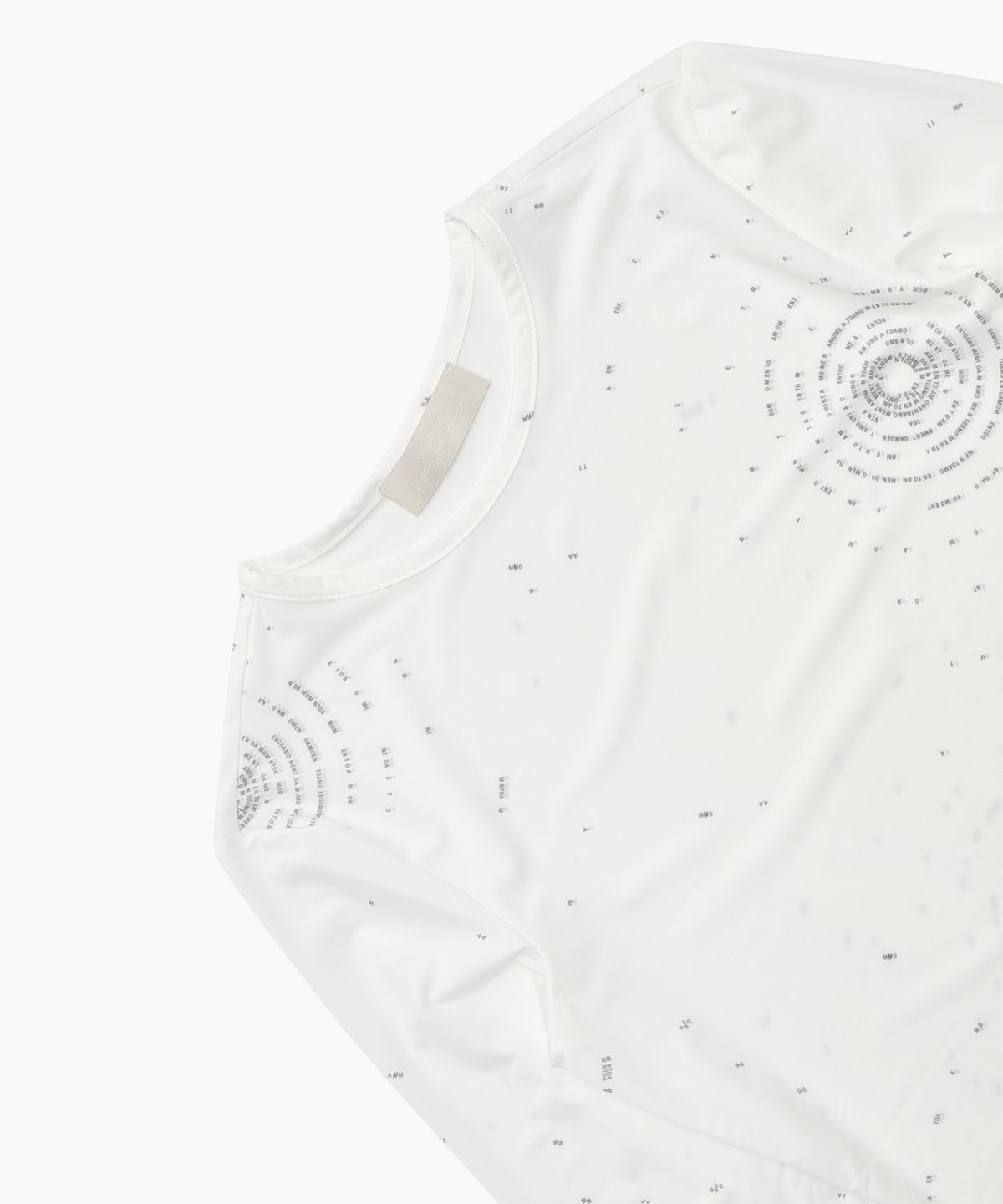 아모멘토(AMOMENTO) PRINTED ROUND LONG SLEEVE T-SHIRT_WHITE
