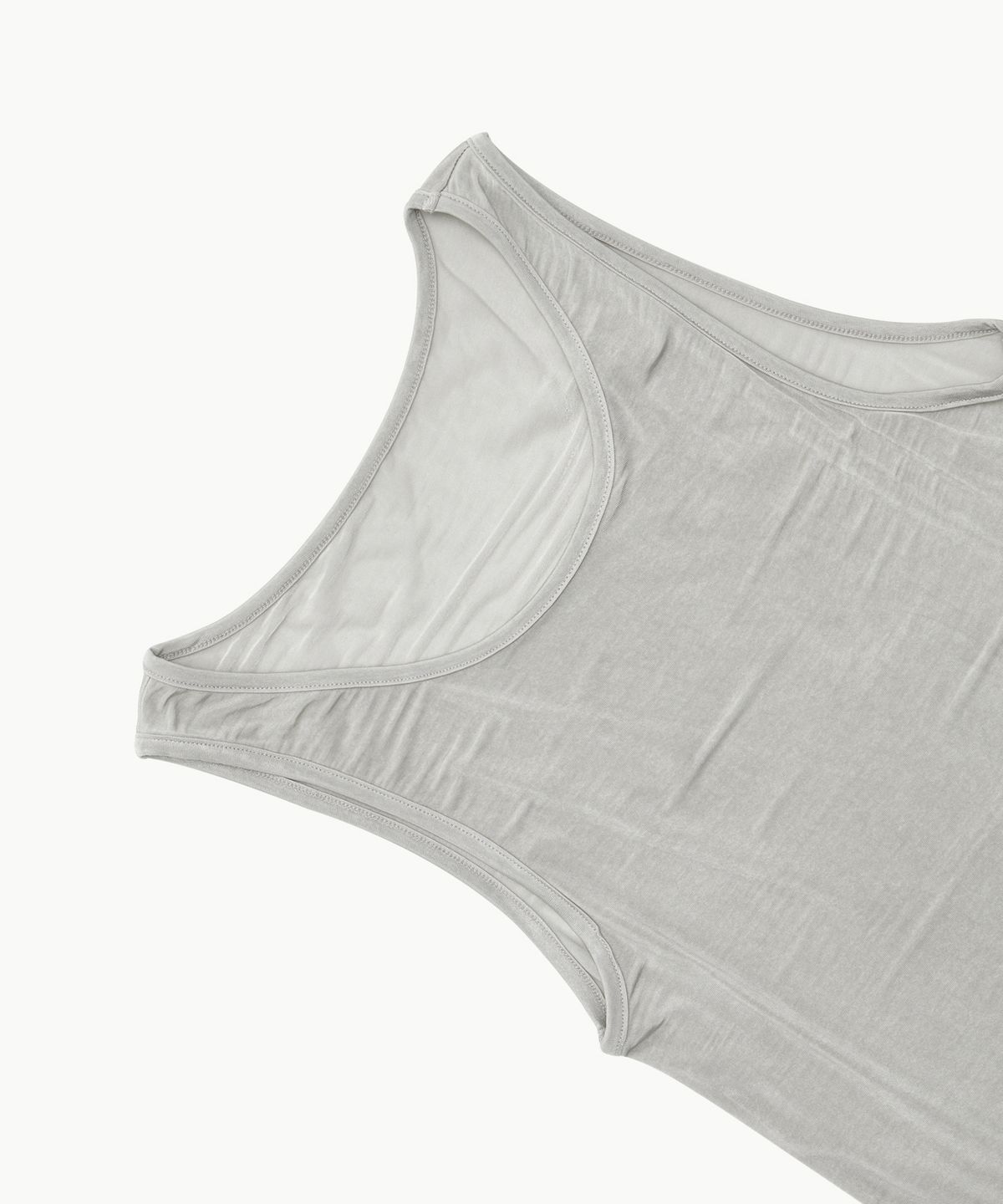 아모멘토(AMOMENTO) THREE STRAPS SLEEVELESS TOP_LIGHT GREY