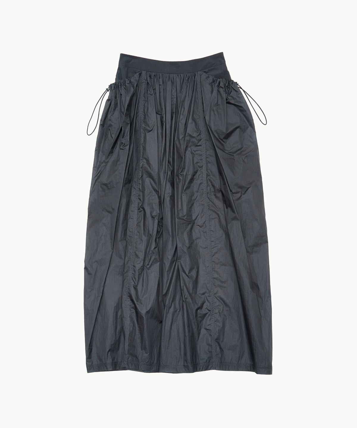 아모멘토(AMOMENTO) LAYERED SHIRRING SKIRT_NAVY