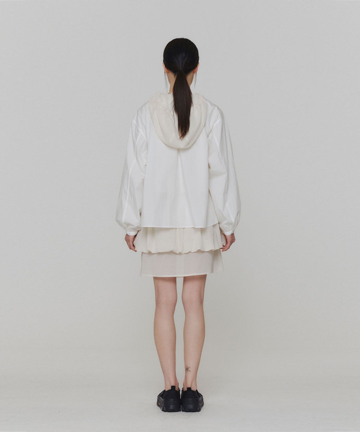 아모멘토(AMOMENTO) SHEER LAYERED SKIRT_IVORY