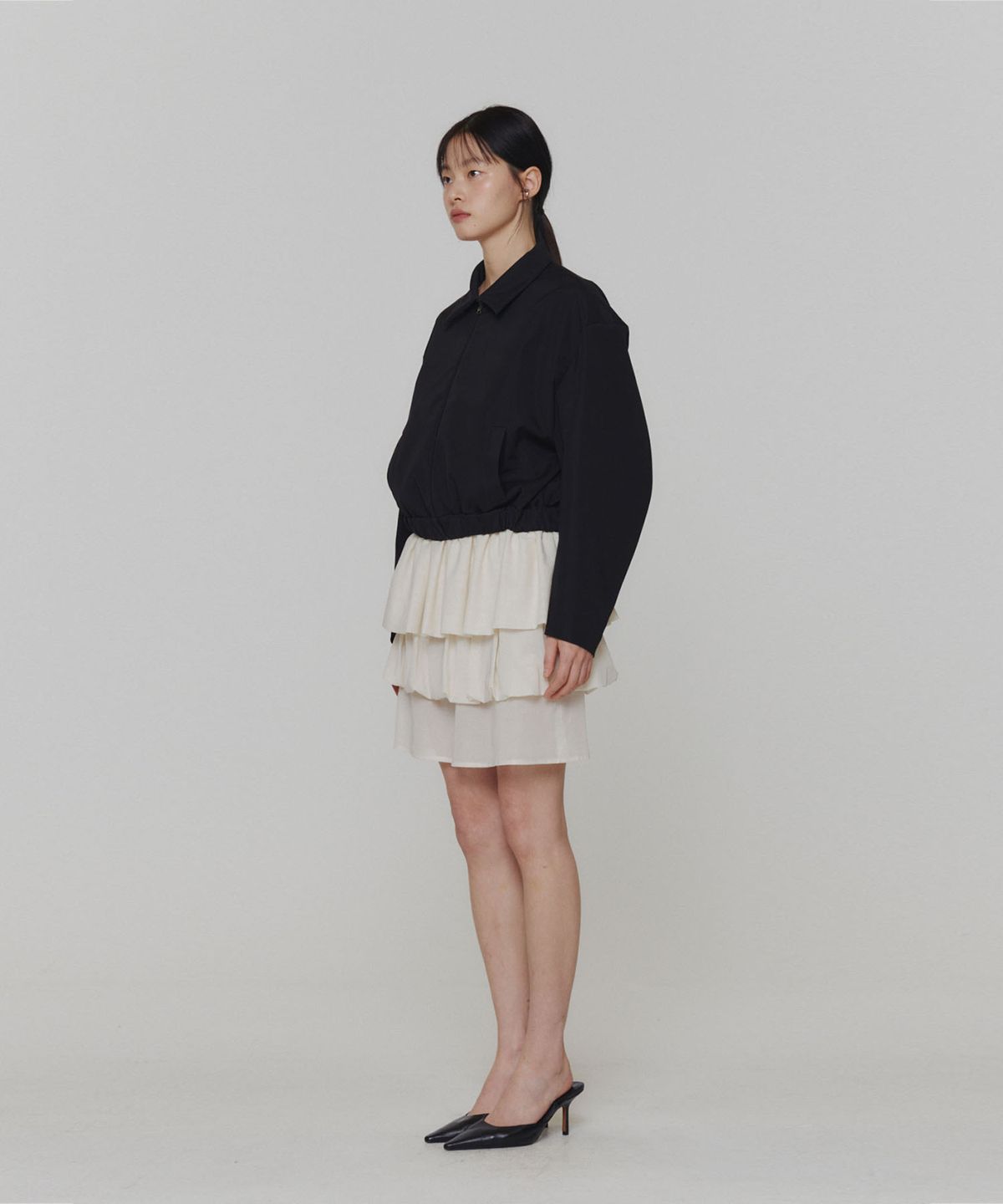 아모멘토(AMOMENTO) SHEER LAYERED SKIRT_IVORY