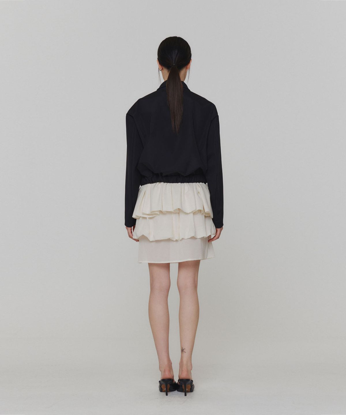 아모멘토(AMOMENTO) SHEER LAYERED SKIRT_IVORY