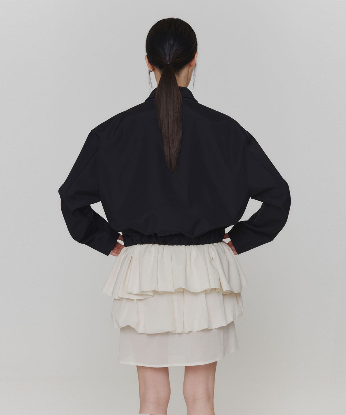 아모멘토(AMOMENTO) SHEER LAYERED SKIRT_IVORY