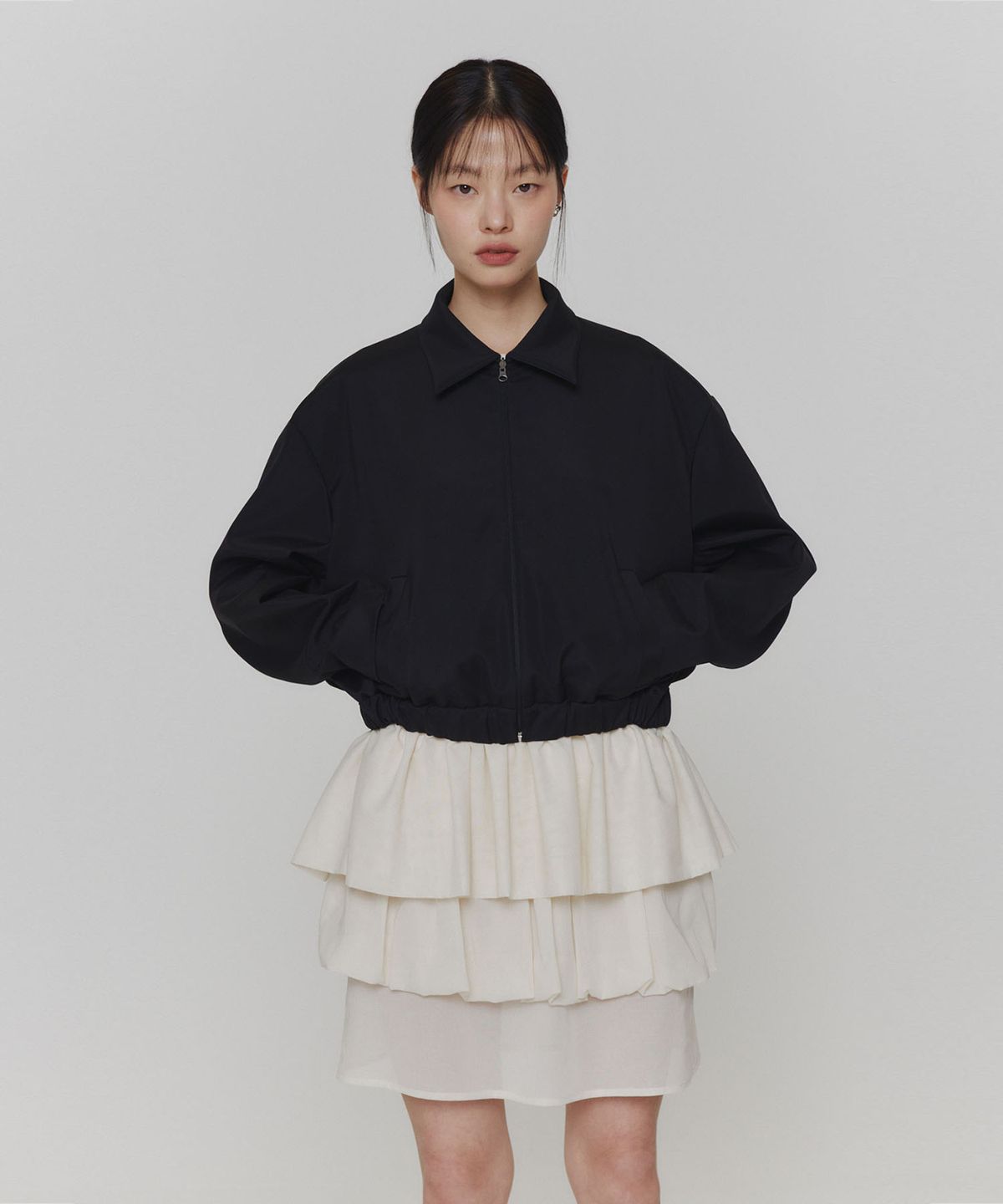 아모멘토(AMOMENTO) SHEER LAYERED SKIRT_IVORY