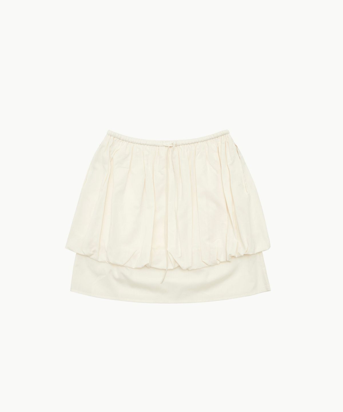 아모멘토(AMOMENTO) SHEER LAYERED SKIRT_IVORY