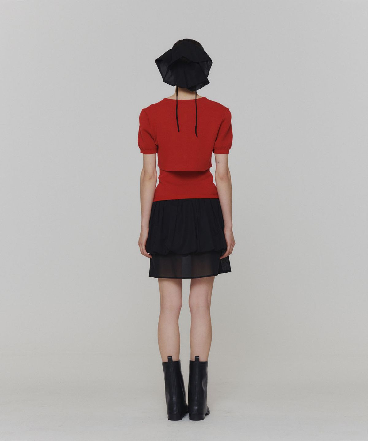 아모멘토(AMOMENTO) SHEER LAYERED SKIRT_BLACK