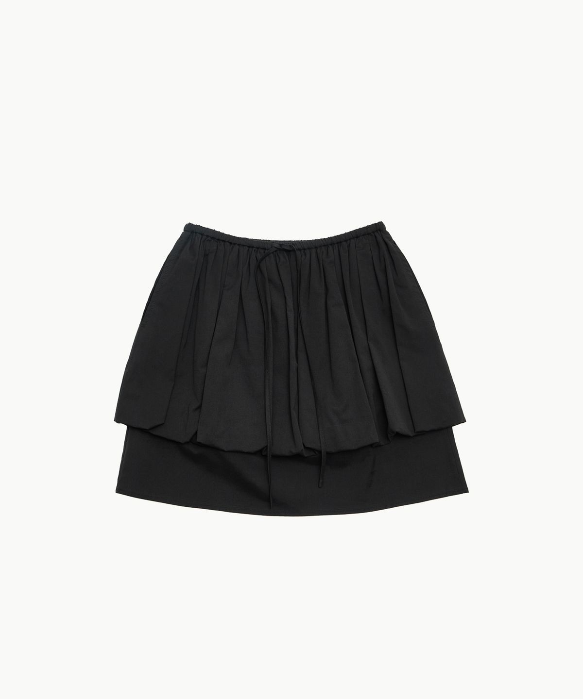 아모멘토(AMOMENTO) SHEER LAYERED SKIRT_BLACK