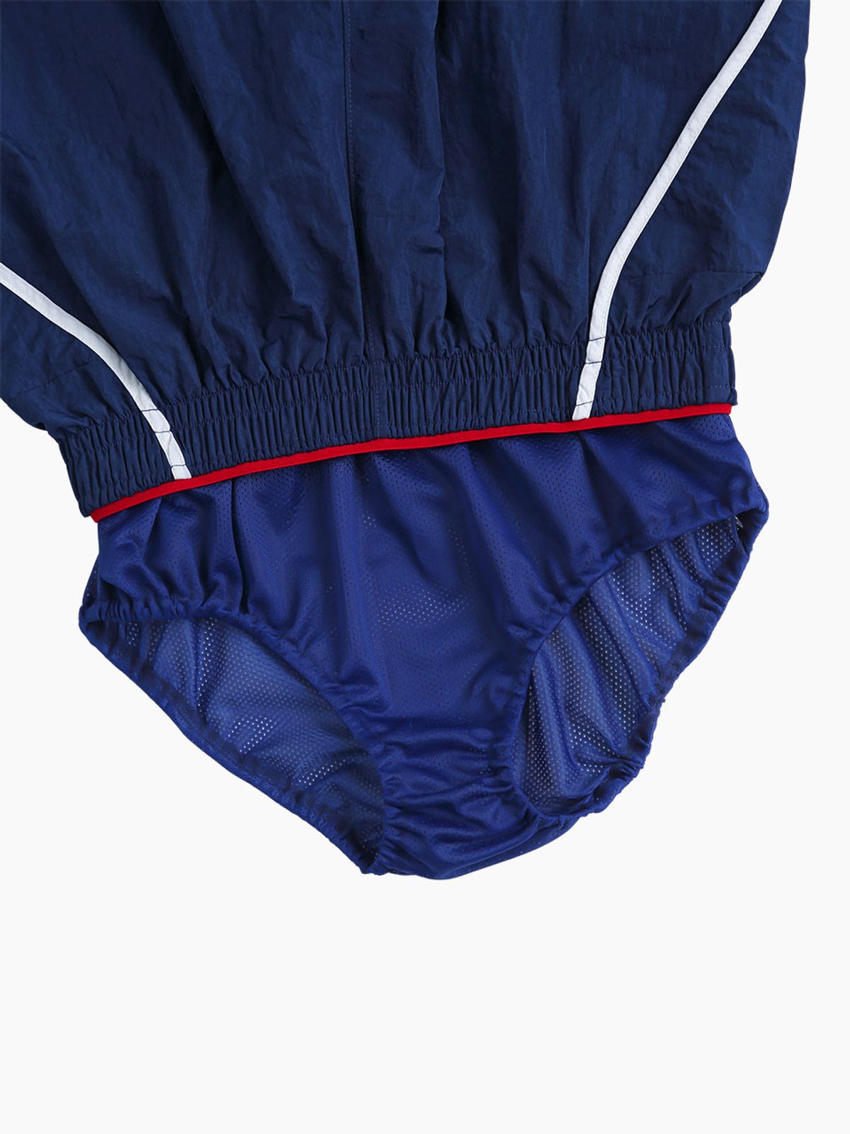 미나수(MENASOO) RUNNING TRACK NYLON SHORTS_NAVY