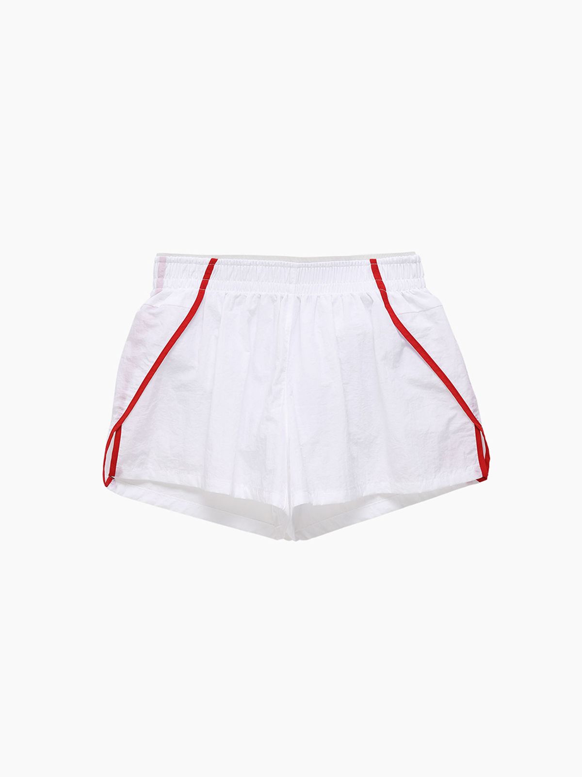미나수(MENASOO) RUNNING TRACK NYLON SHORTS_WHITE
