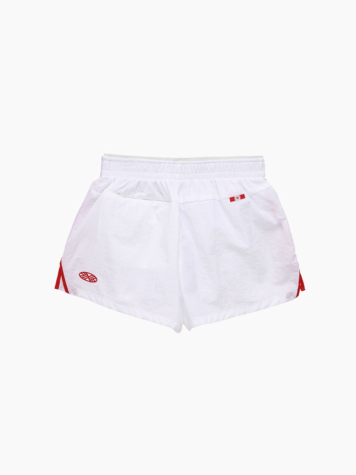 미나수(MENASOO) RUNNING TRACK NYLON SHORTS_WHITE