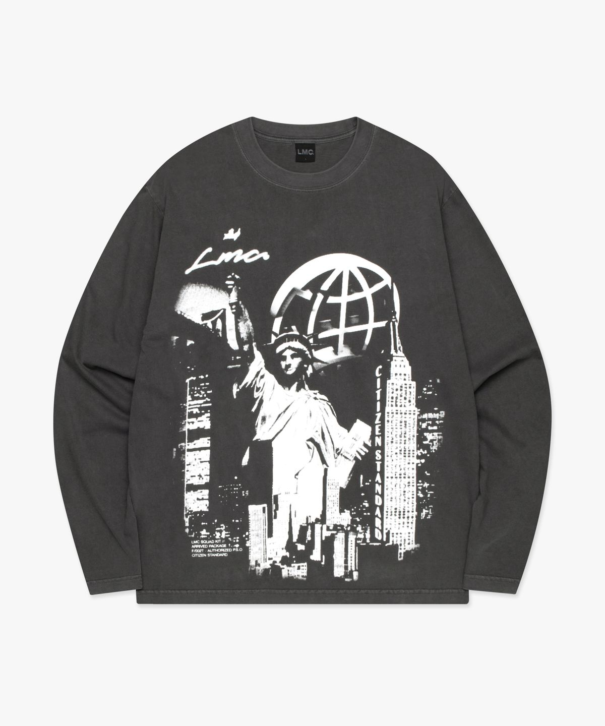 엘엠씨(LMC) OVERDYED LIBERTY LONG SLV TEE charcoal
