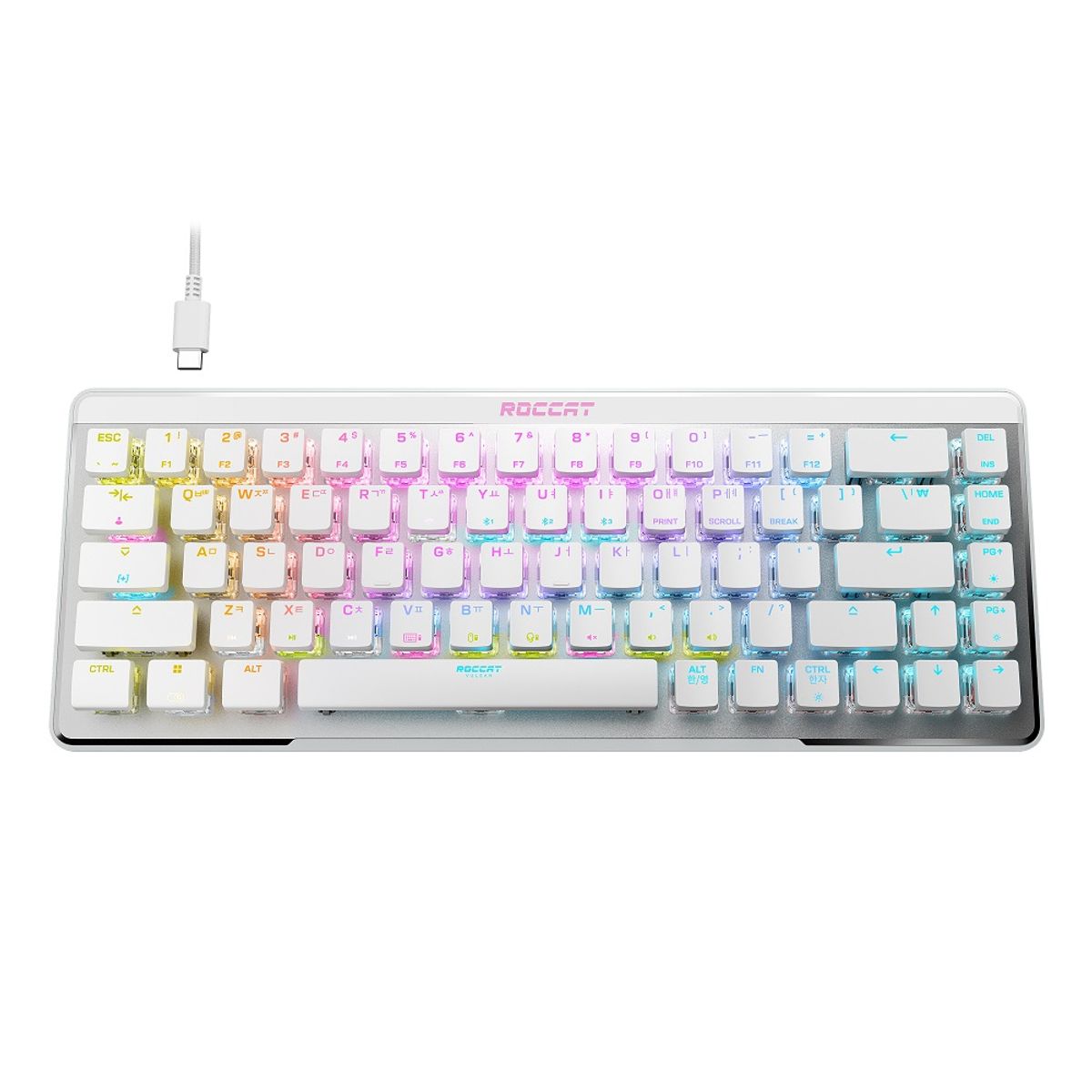 로캣(ROCCAT) 벌칸2 미니 에어 Vulcan II Mini Air 무선 게이밍 키보드 White (적축/영문 자판)