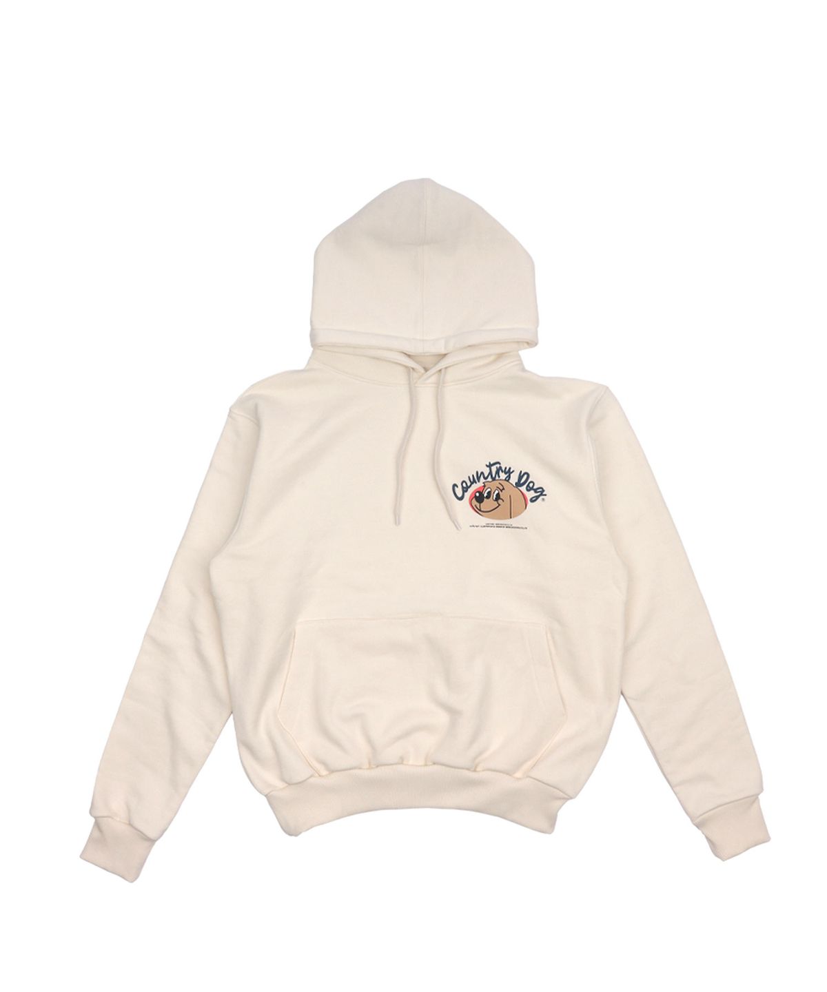 몽슈슈(MONCHOUCHOU) UNISEX Country dog hoodie Relaxed Fit Cream