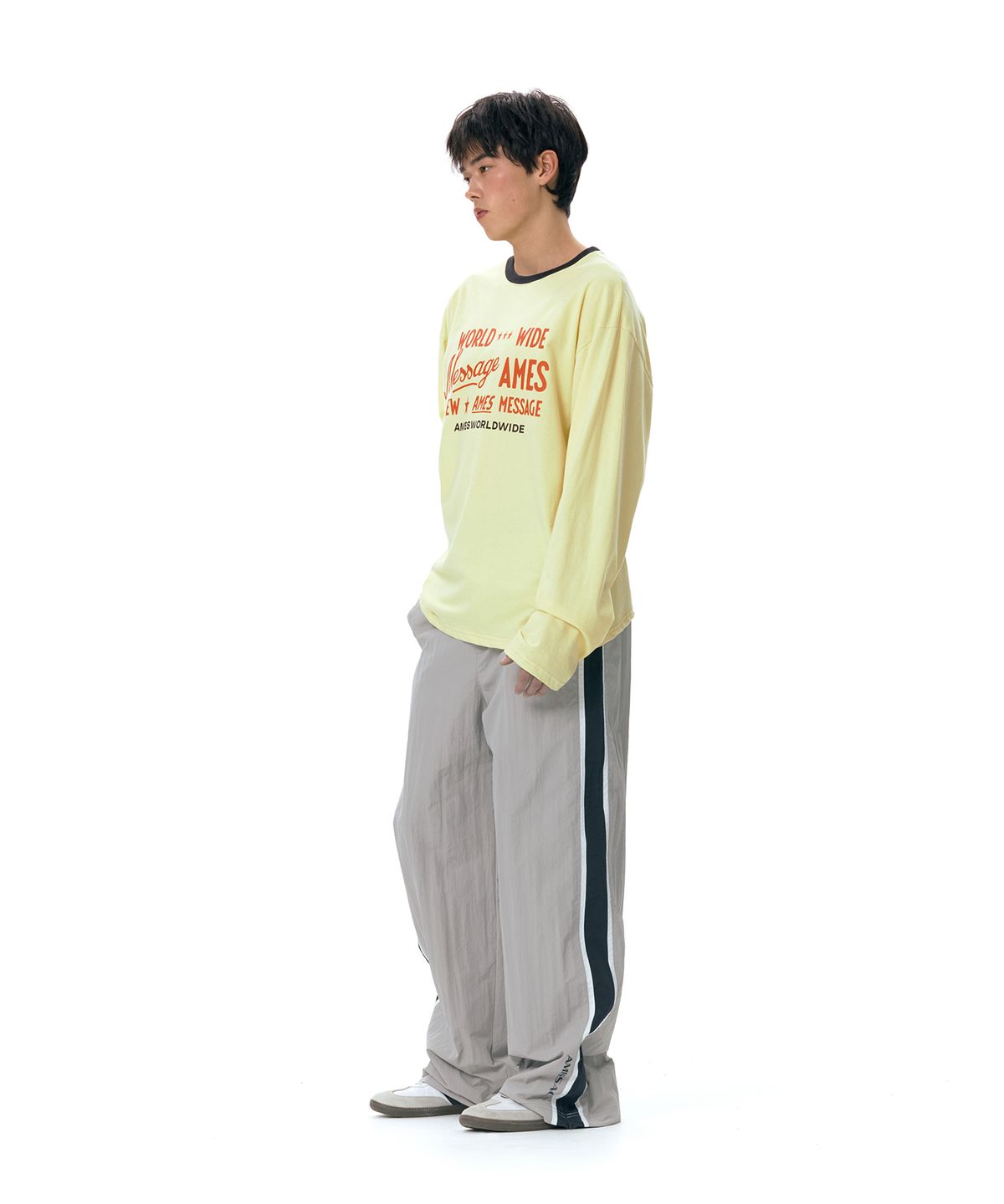 아메스 월드와이드(AMES-WORLDWIDE) SIDE LINE TRACK PANTS GREY (AM2ESUPA10A)