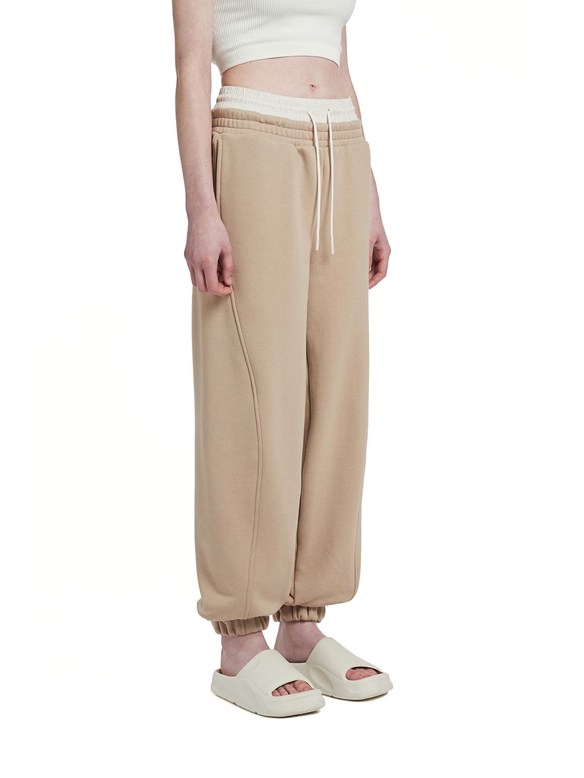 트렁크프로젝트(TRUNK PROJECT) Double waistband Lounge Pants_Beige