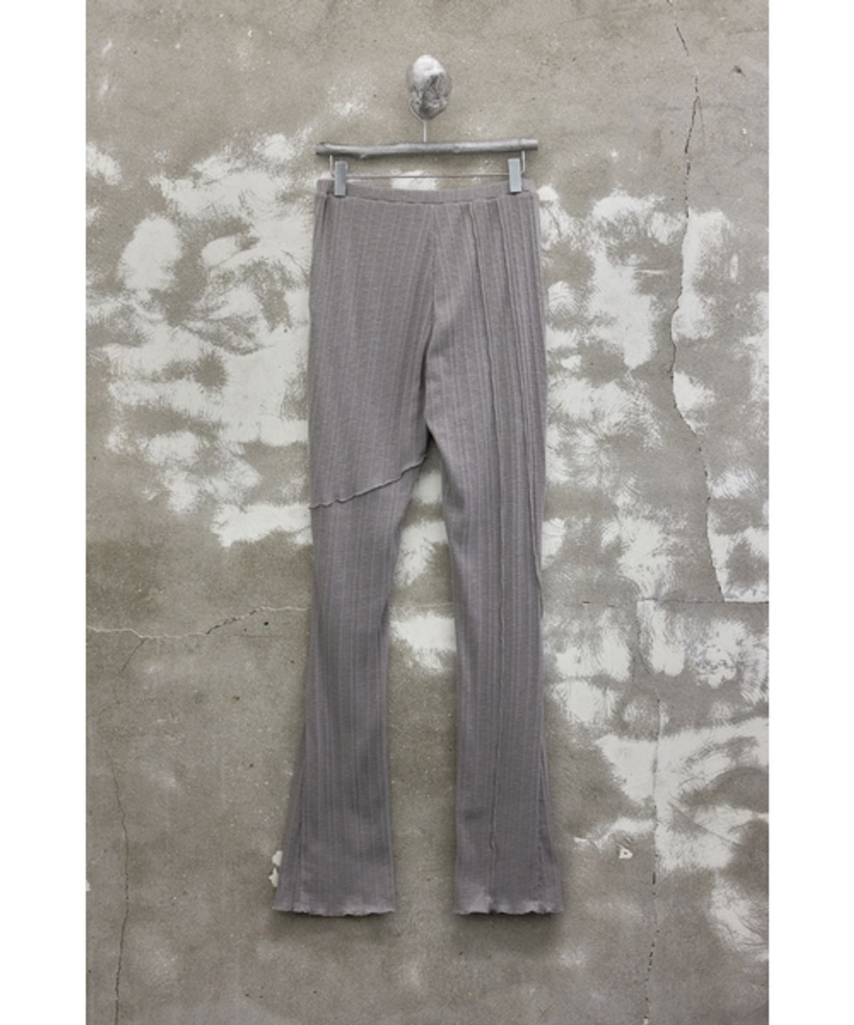 유스(YOUTH) Side-Slit Leggings Pants - Light Grey