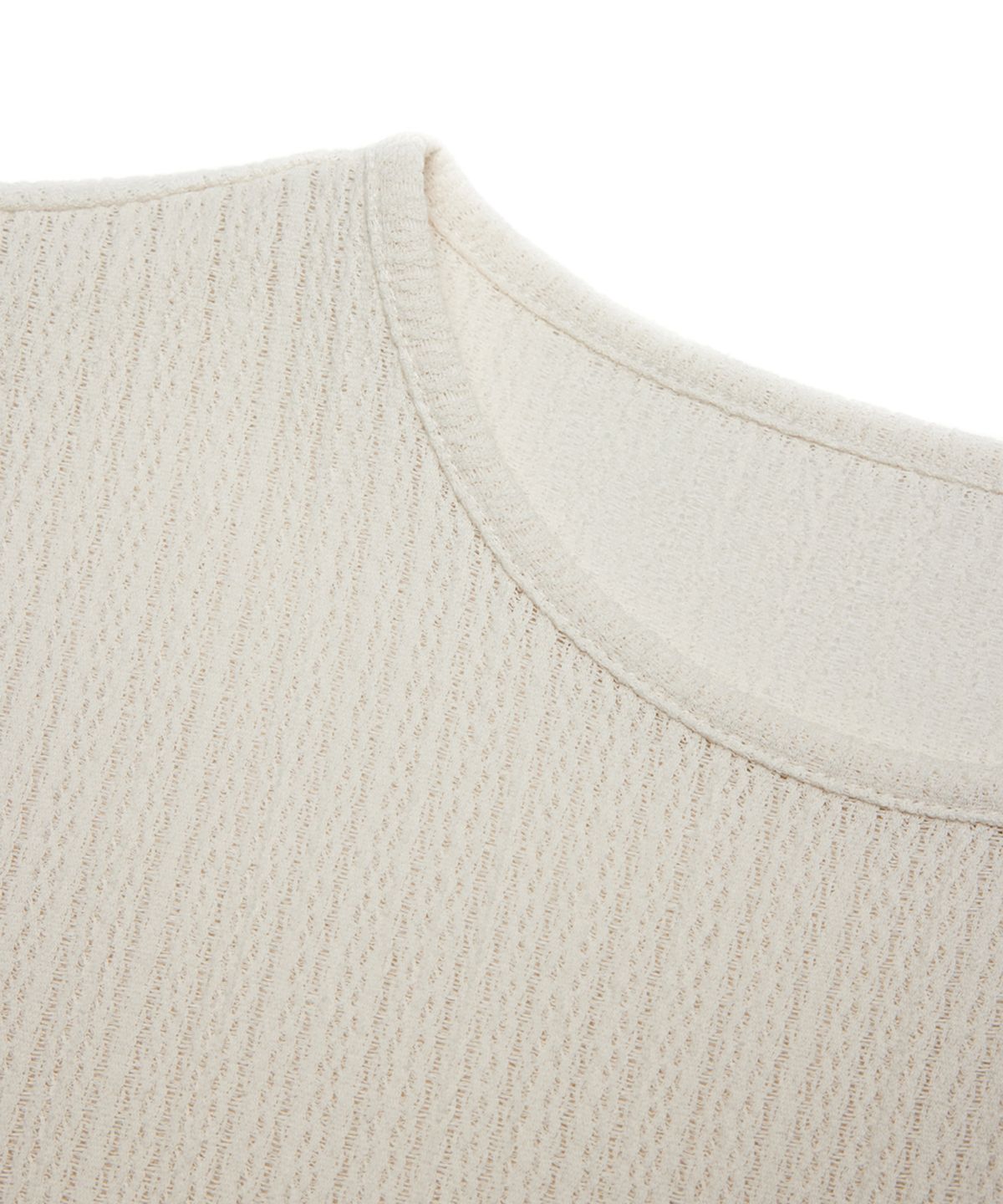 유스(YOUTH) Long-Line Jersey T-Shirt - Ivory