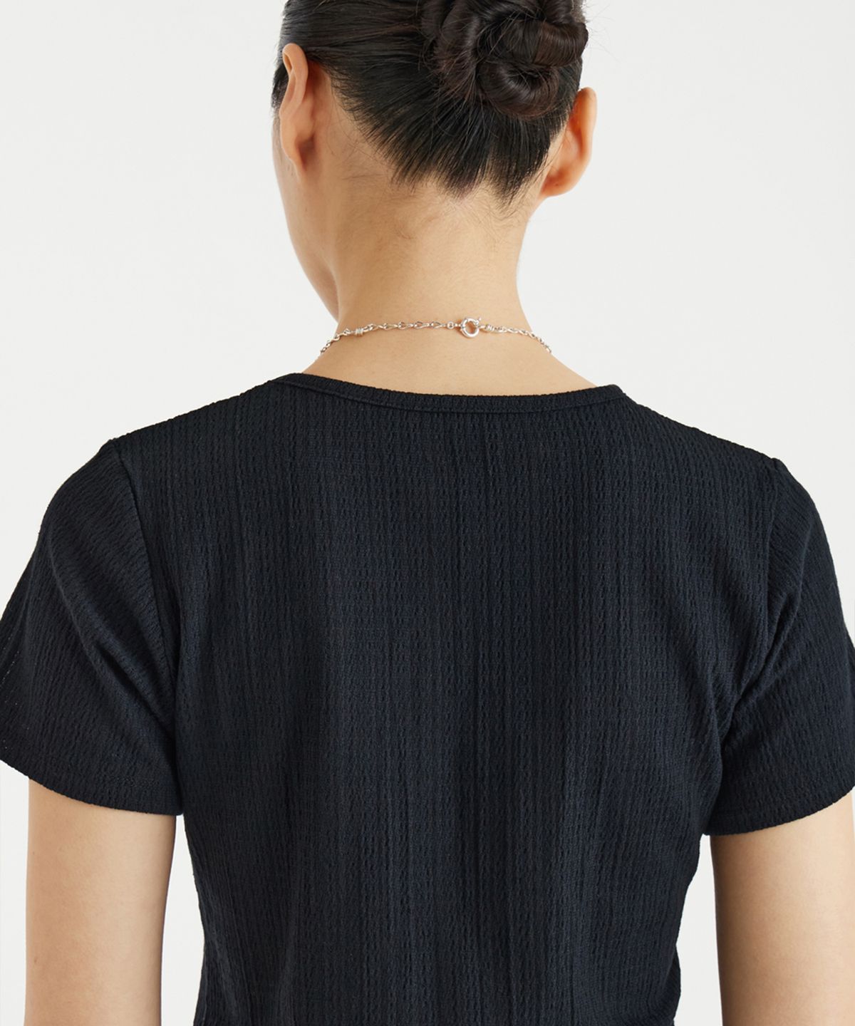 유스(YOUTH) Long-Line Jersey T-Shirt - Black