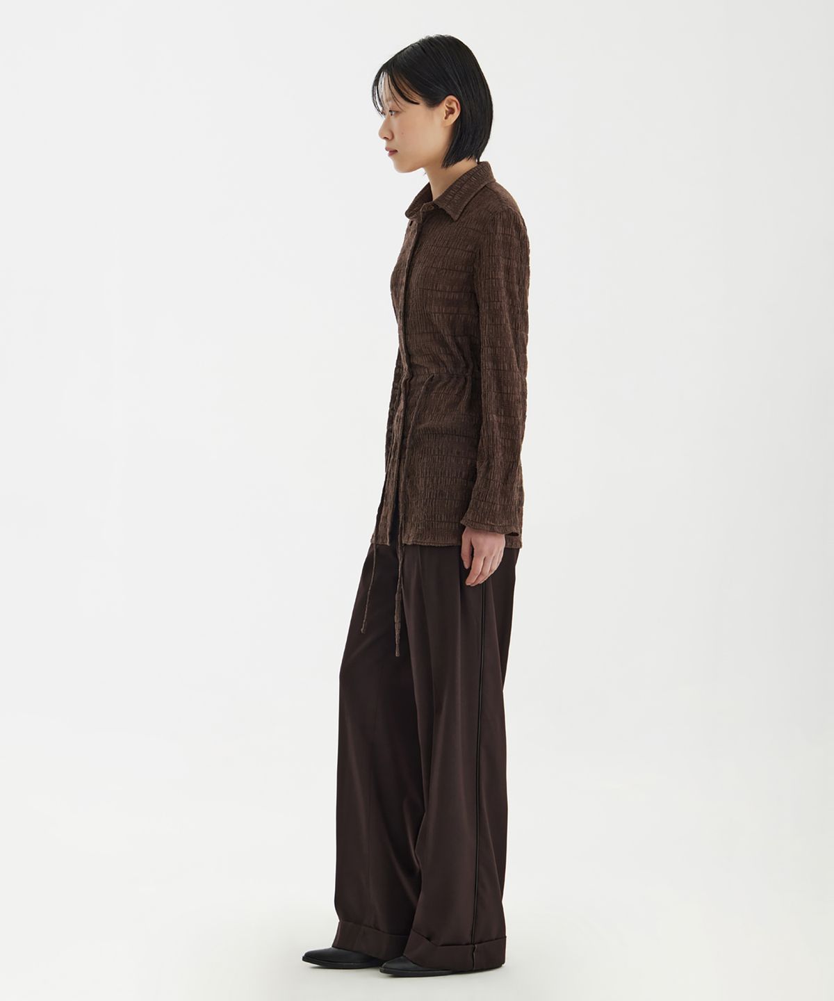 유스(YOUTH) Strap Shirt - Brown